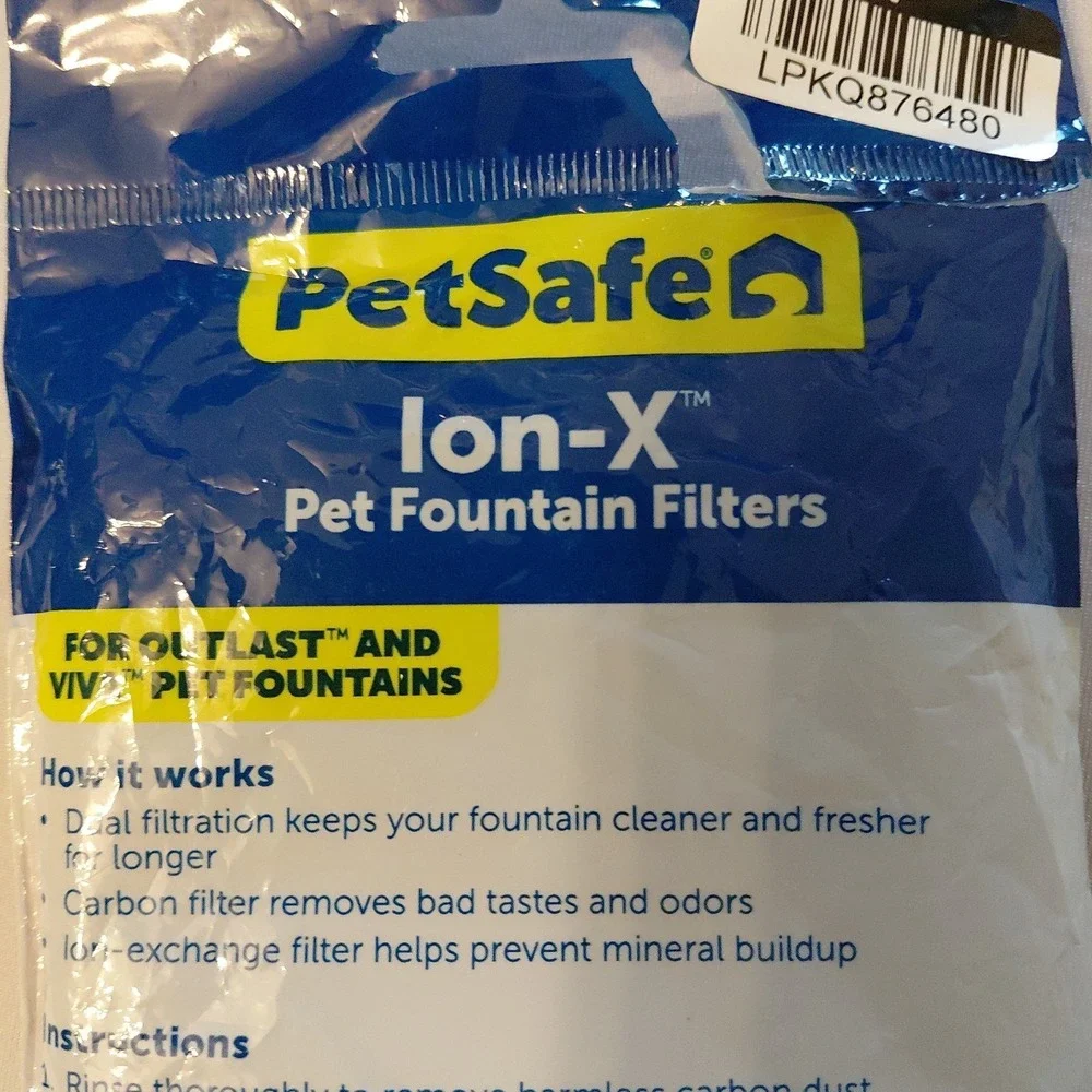 Petsafe Ion-X Pet Fountain Filters 4pk New Opened Package